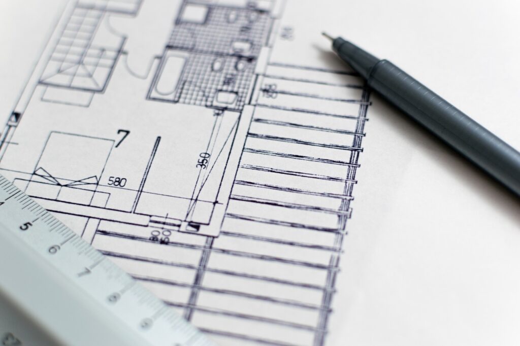 diseño de plano de una oficina